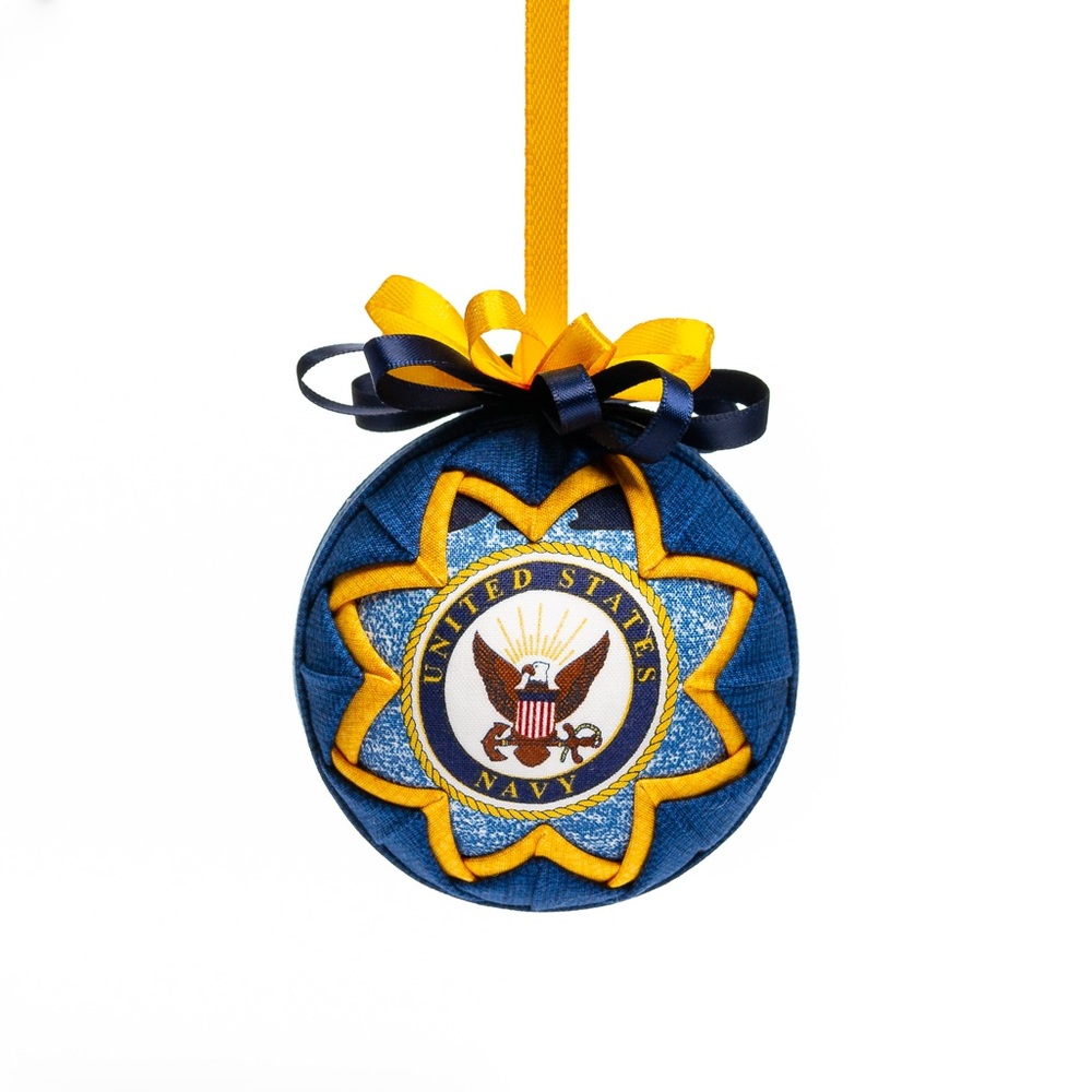 Navy Christmas Ornament